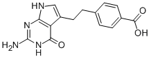 4-[2-(2-amino-4,7-dihydro-4-oxo-1H-pymol[2,3-d]pyrimodin-5-yl)ethyl]benzoic acid