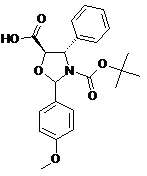 (4S,5R)-3-tert-butoxycarbony-2-(4-anisyl)-4-phenyl-5-oxazolidinecarboxylic acid