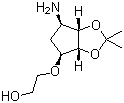2-{[(3aR,4S,6R,6aS)-6-amino-2,2-dimethyltetrahydro-3aH-cyclopenta[d][1,3]-dioxol-4-yl] oxy}-1-ethol