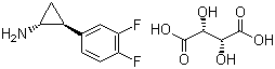 (1R,2S)-2-(3,4-difluorophenyl)cyclopropanamine, (2R,3R)-2,3-dihydroxysuccinic acid