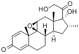 Pregna-1,4-diene-3,20-dione,9,11-epoxy-17,21-dihydroxy-16-methyl
