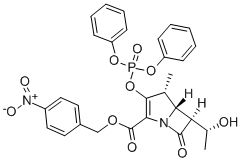 Beta-methyl vinyl phosphate or (4R,5R,6S)-4-nitrobenzyl-3-((diphenoxyphosphoryl)oxy)-6-((R)-1-hydroxyethyl)-4-methyl-7-oxo
