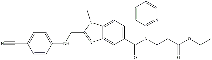 3-[[[2-[[(4-Cyanophenyl)amino] methyl-1-methyl-1H-benzimidazol-5-yl] carbonyl] pyridin-2-ylamino] propionic acid ethyl ester